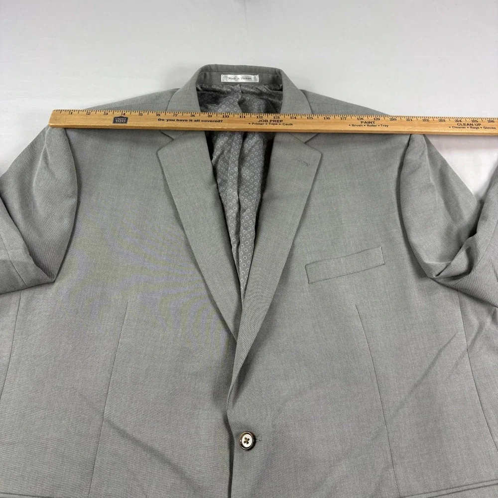 Lauren Ralph Lauren Suit Jacket Mens Size 52R Gray Structured Coat